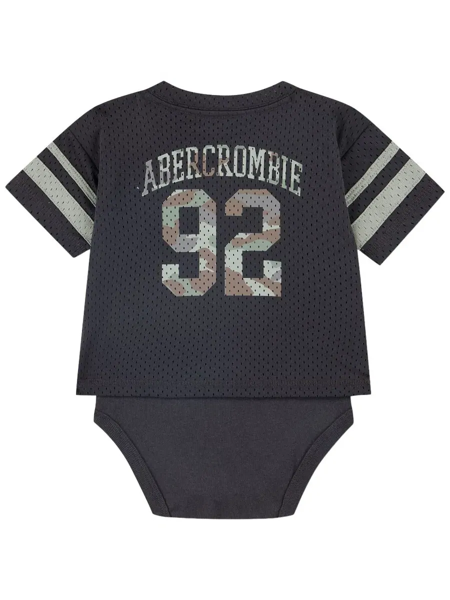 Боди с коротким рукавом и V-образным вырезом, Sport abercrombie kids — изображение 2 из 5, фантомный