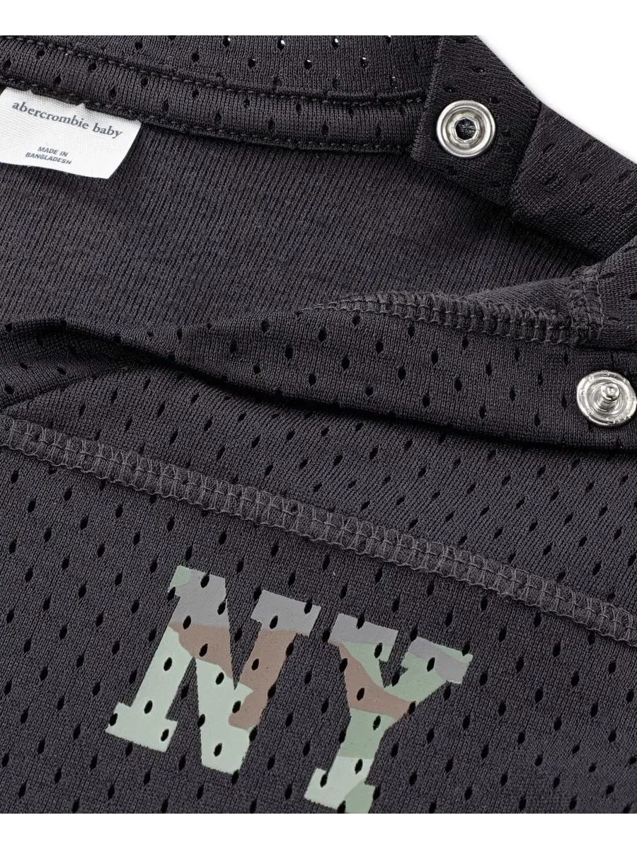 Боди с коротким рукавом и V-образным вырезом, Sport abercrombie kids — изображение 3 из 5, фантомный