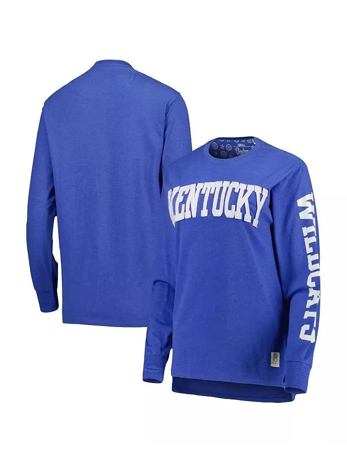 Женская футболка с длинным рукавом Royal Kentucky Wildcats Two-Hit Canyon Pressbox