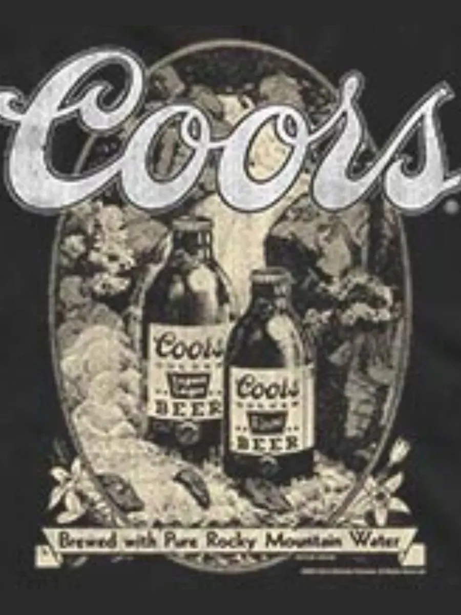 Майка-безрукавка с принтом Classic Vintage Bottle Coors Original Beer Fifth Sun — изображение 3 из 3, черный