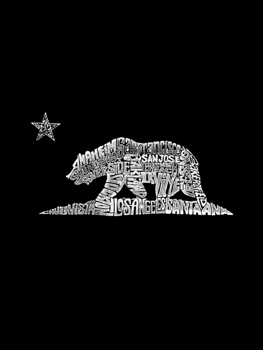 Мужская майка-безрукавка с принтом California Bear LA Pop Art — изображение 4 из 4, черный
