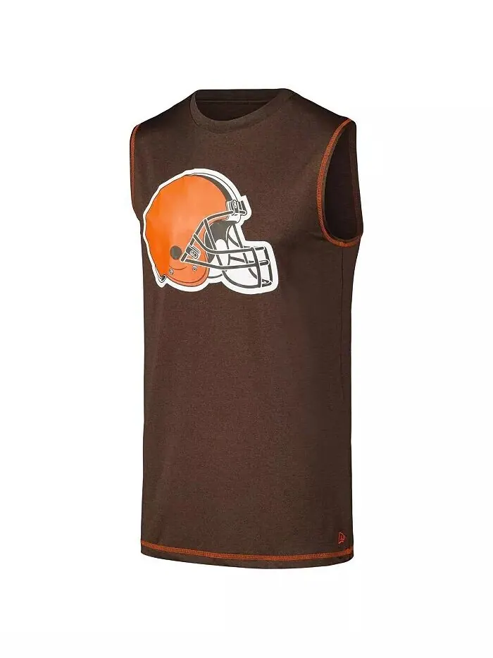 Мужская коричневая майка Cleveland Browns New Era — изображение 3 из 3