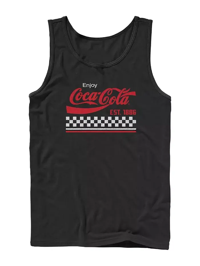 Мужская майка в полоску Coke Checker Fifth Sun — изображение 1 из 3, черный