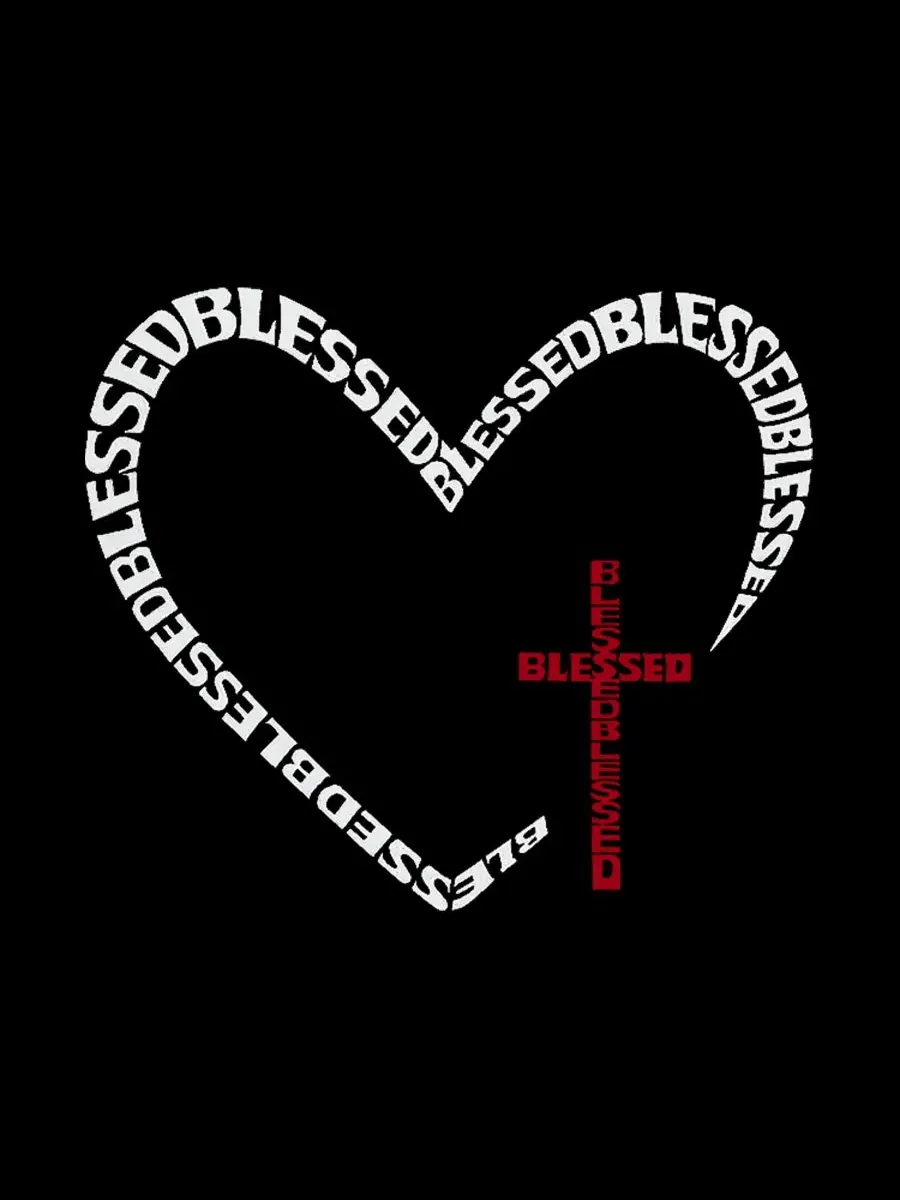 Мужская майка с принтом Cross Heart Faith Word Art LA Pop Art — изображение 4 из 4, черный