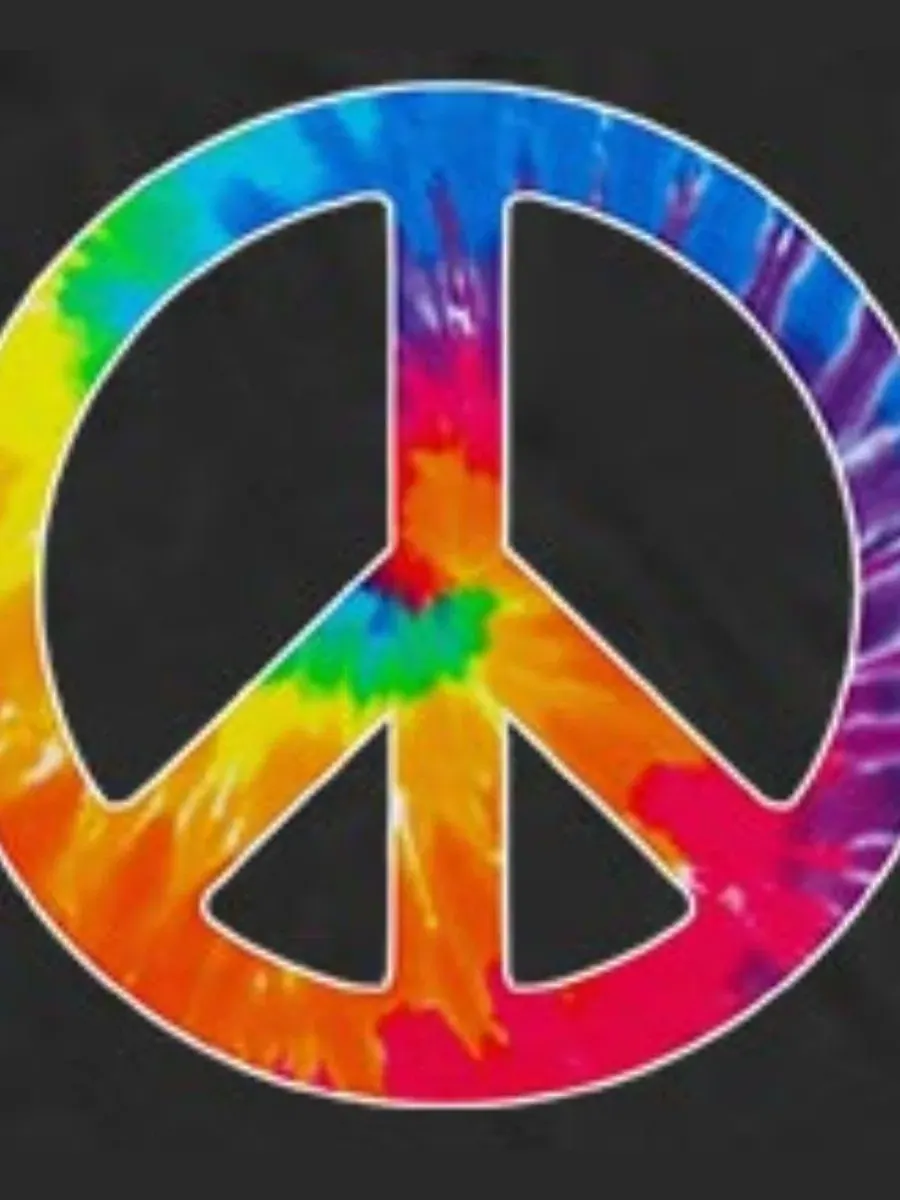 Мужская майка без рукавов с принтом Tie Dye Peace Design By Humans — изображение 4 из 4, черный