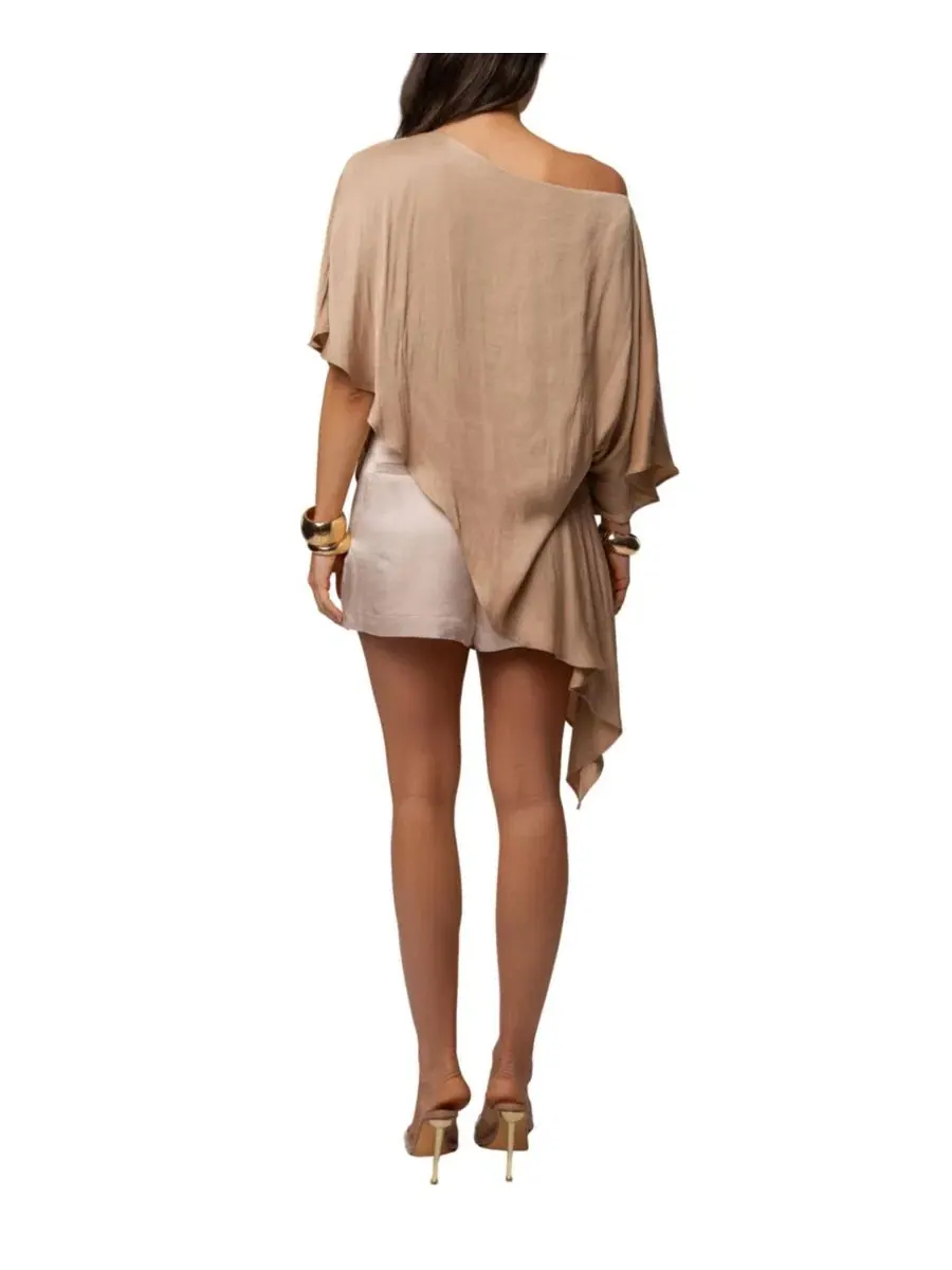 Топ с одним плечом Brisa One Shoulder JLUXLABEL — изображение 4 из 11, бежевый