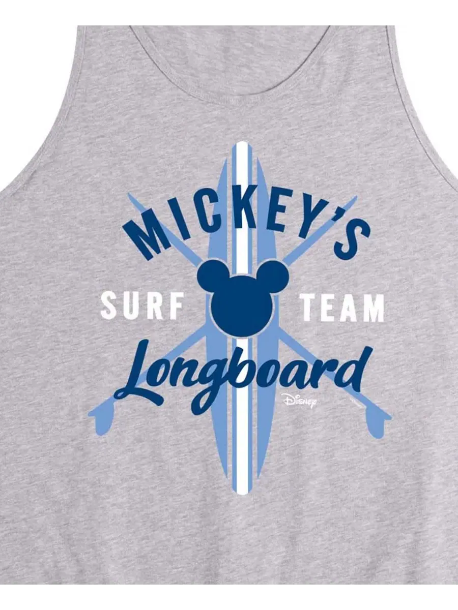 Мужская майка без рукавов с принтом Mickey's Longboard Surf Team AIRWAVES — изображение 3 из 3, приглушенный