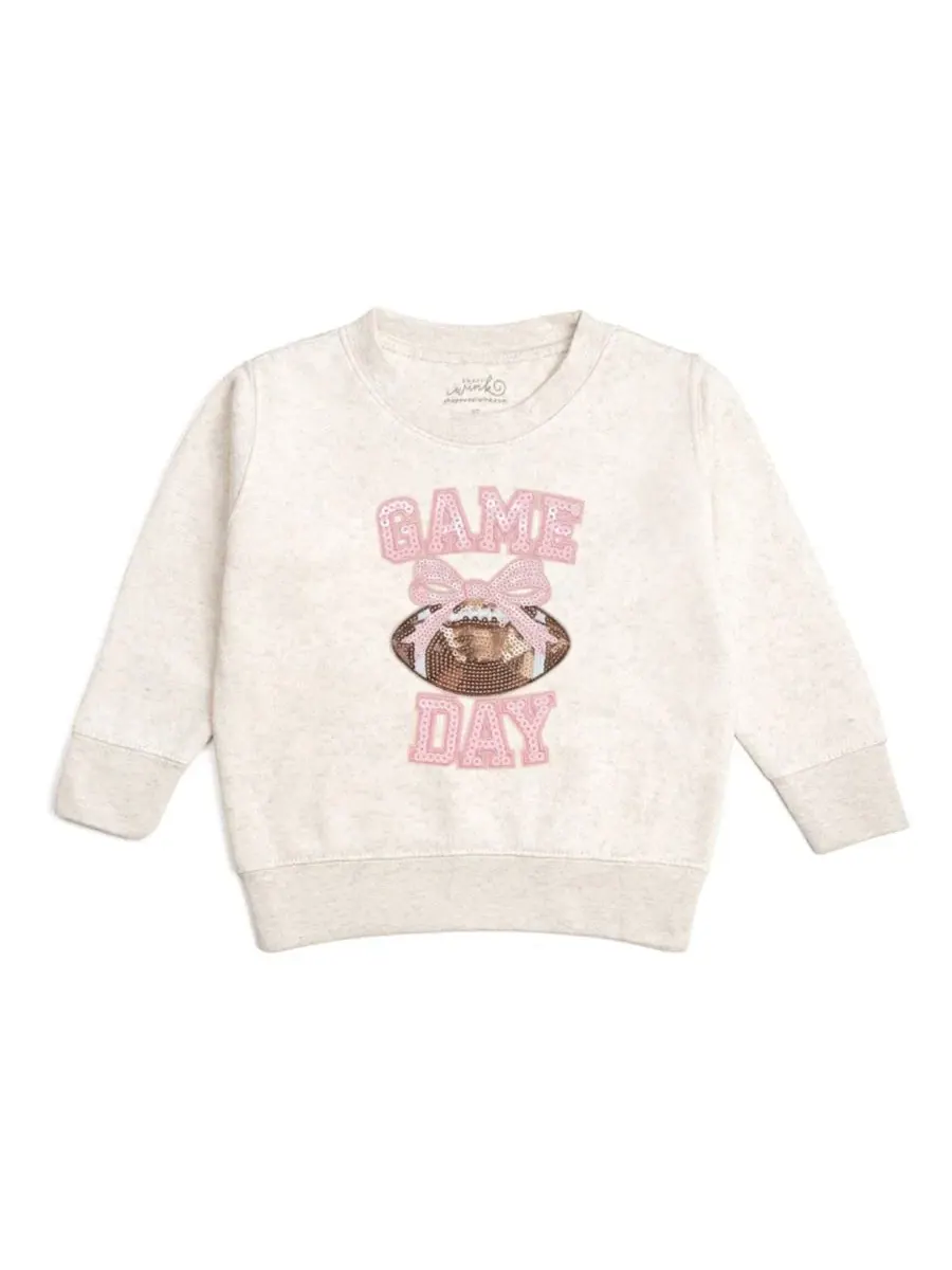 Свитшот с пайетками Game Day Sequin Patch Sweet Wink — изображение 1 из 6, серый