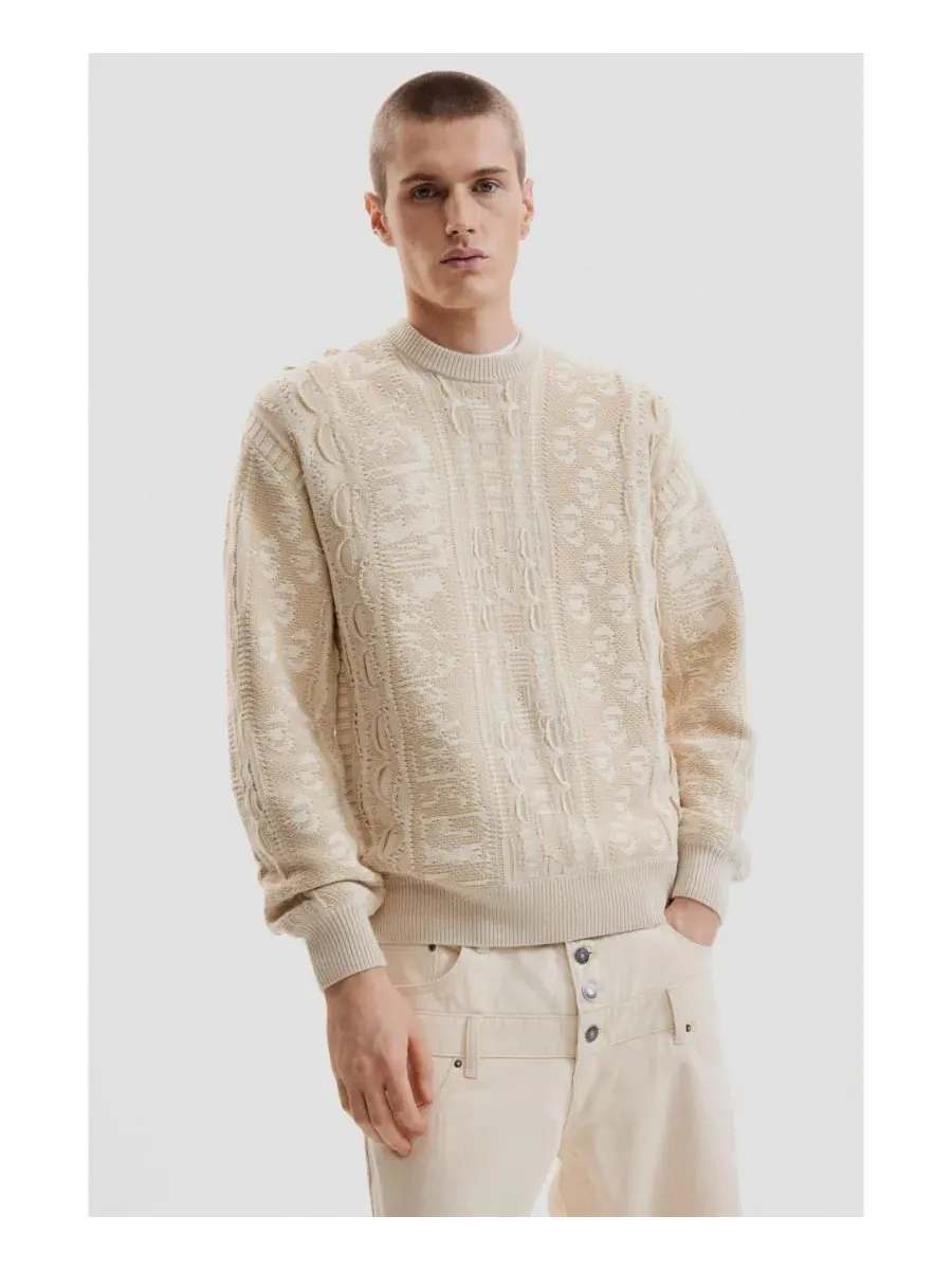 Мужской винтажный вязаный свитер Desigual