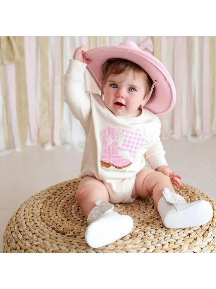 Боди-комбинезон с длинным рукавом Bandana Cowgirl Patch Sweet Wink — изображение 2 из 5, прозрачный