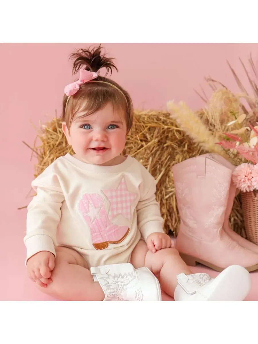 Боди-комбинезон с длинным рукавом Bandana Cowgirl Patch Sweet Wink — изображение 4 из 5, прозрачный