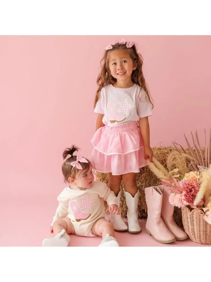 Боди-комбинезон с длинным рукавом Bandana Cowgirl Patch Sweet Wink — изображение 5 из 5, прозрачный
