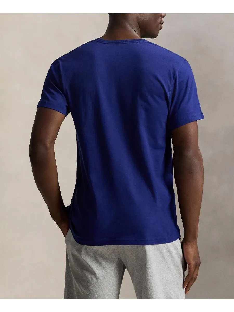 Комплект из 3 классических хлопковых мужских маек с круглым вырезом Polo Ralph Lauren — изображение 5 из 5, синий/оранжевый