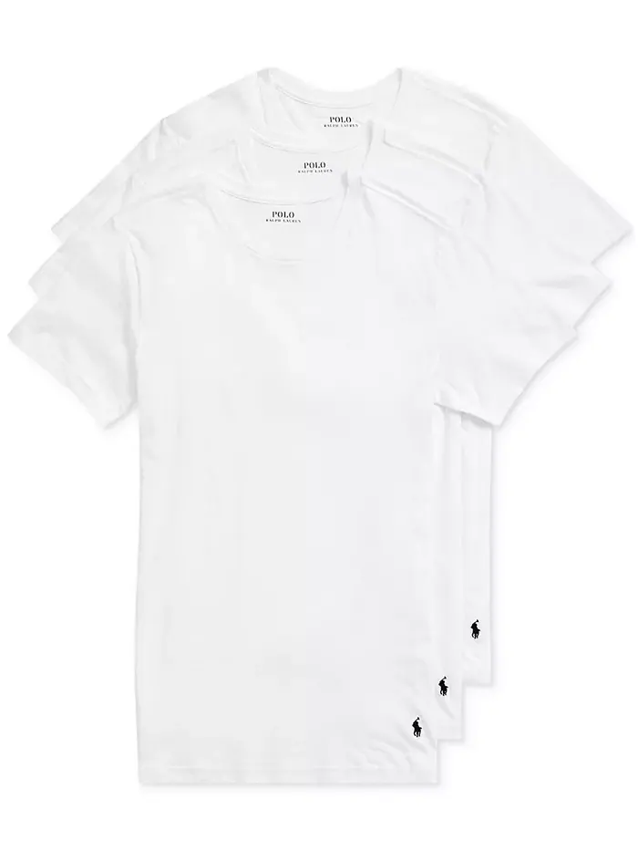 Мужская майка-борцовка Slim Fit, 3 шт Polo Ralph Lauren — изображение 1 из 6, белый