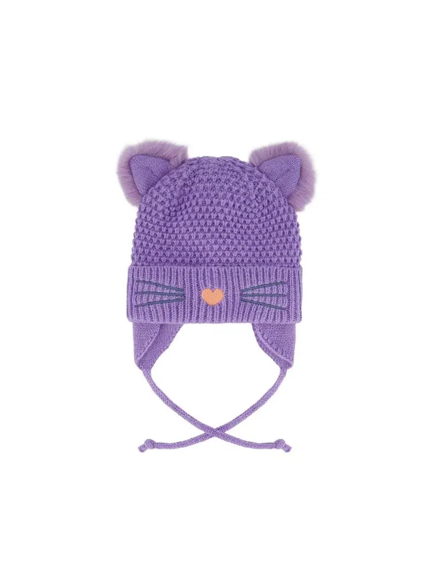 Детская зимняя вязаная шапка с ушками, модель Winter Knit Hat with Ears Deux par Deux