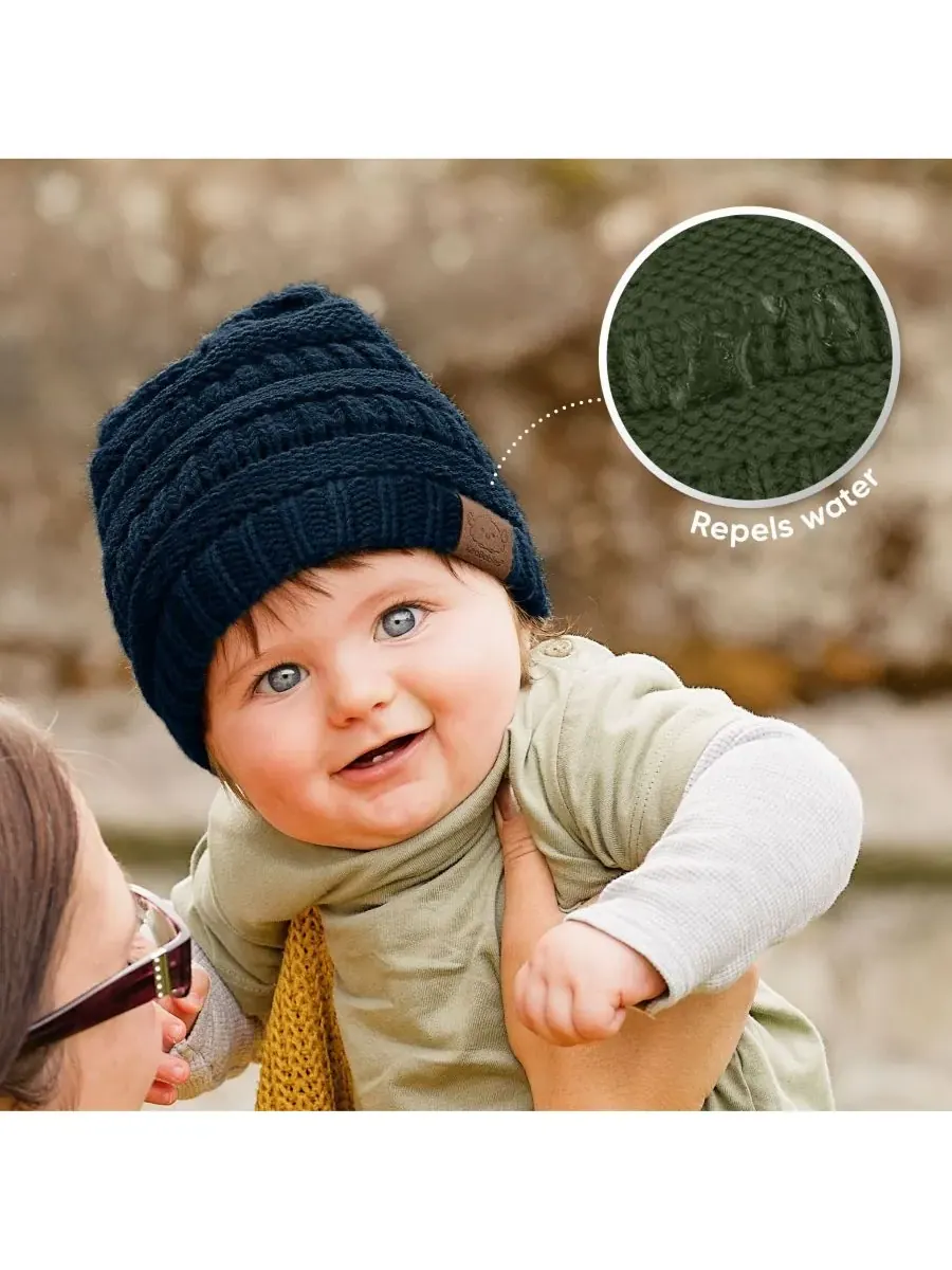 Набор из 3 детских шапочек Warmzy, шапочки для новорожденных, младенцев, малышей, мальчиков и — изображение 7 из 9