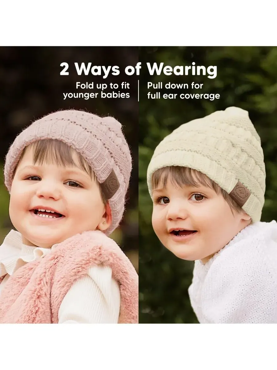 Набор из 3 детских шапочек Warmzy, шапочки для новорожденных, младенцев, малышей, мальчиков и — изображение 3 из 9
