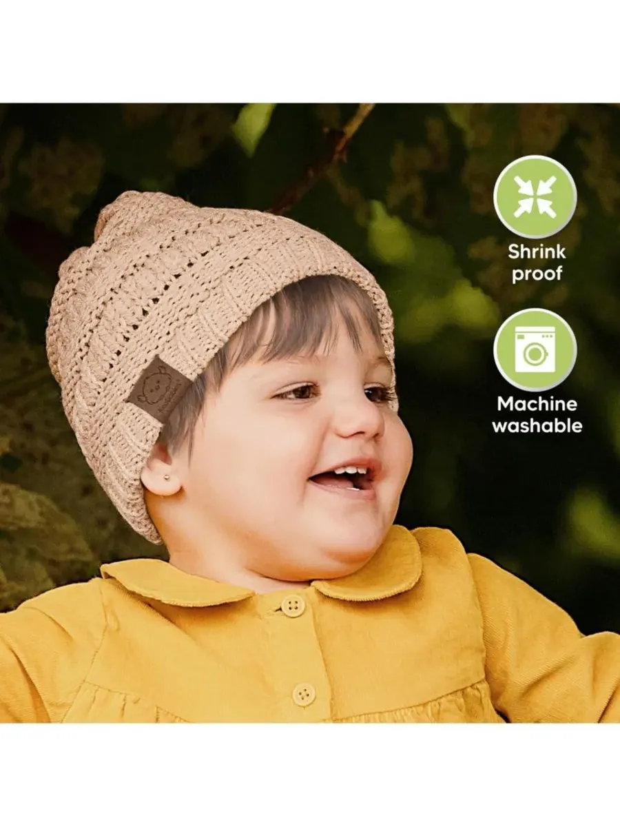 Набор из 3 детских шапочек Warmzy, шапочки для новорожденных, младенцев, малышей, мальчиков и — изображение 6 из 9
