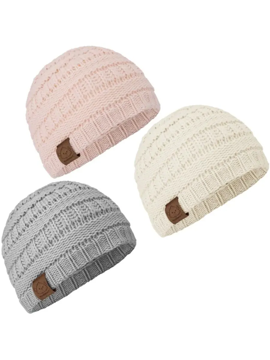 Набор из 3 детских шапочек Warmzy, шапочки для новорожденных, младенцев, малышей, мальчиков и — изображение 1 из 9