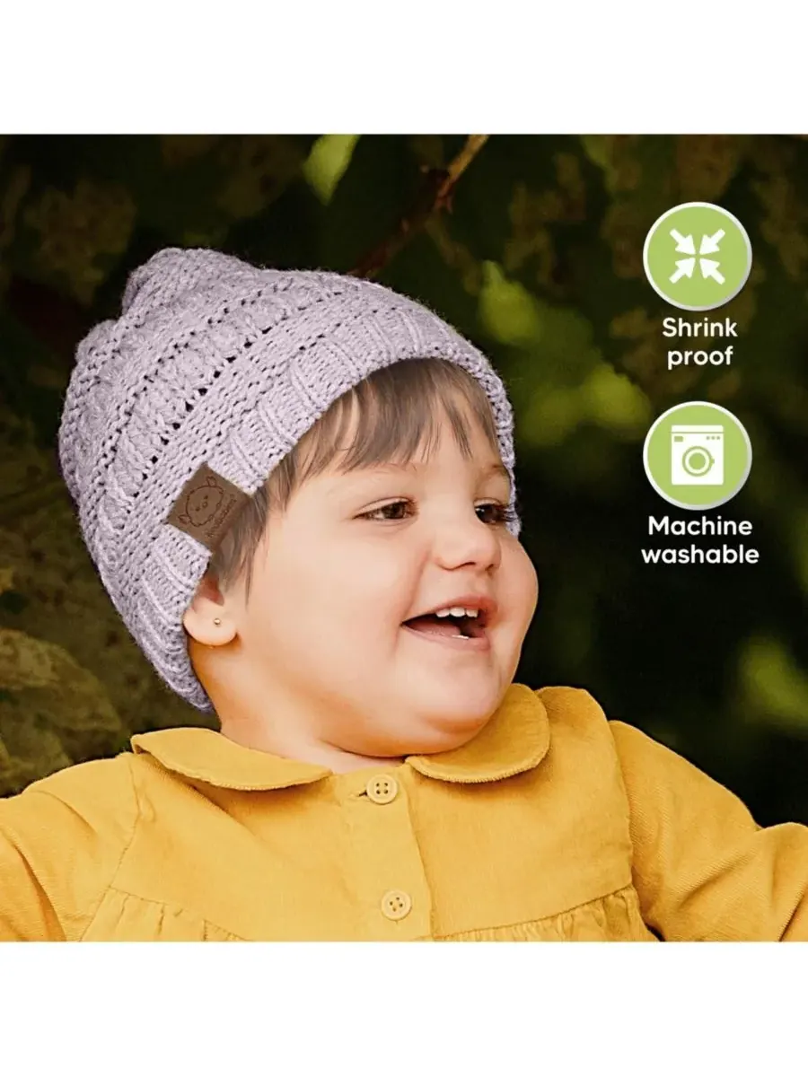 Набор из 3 детских шапочек Warmzy, шапочки для новорожденных, младенцев, малышей, мальчиков и — изображение 6 из 9