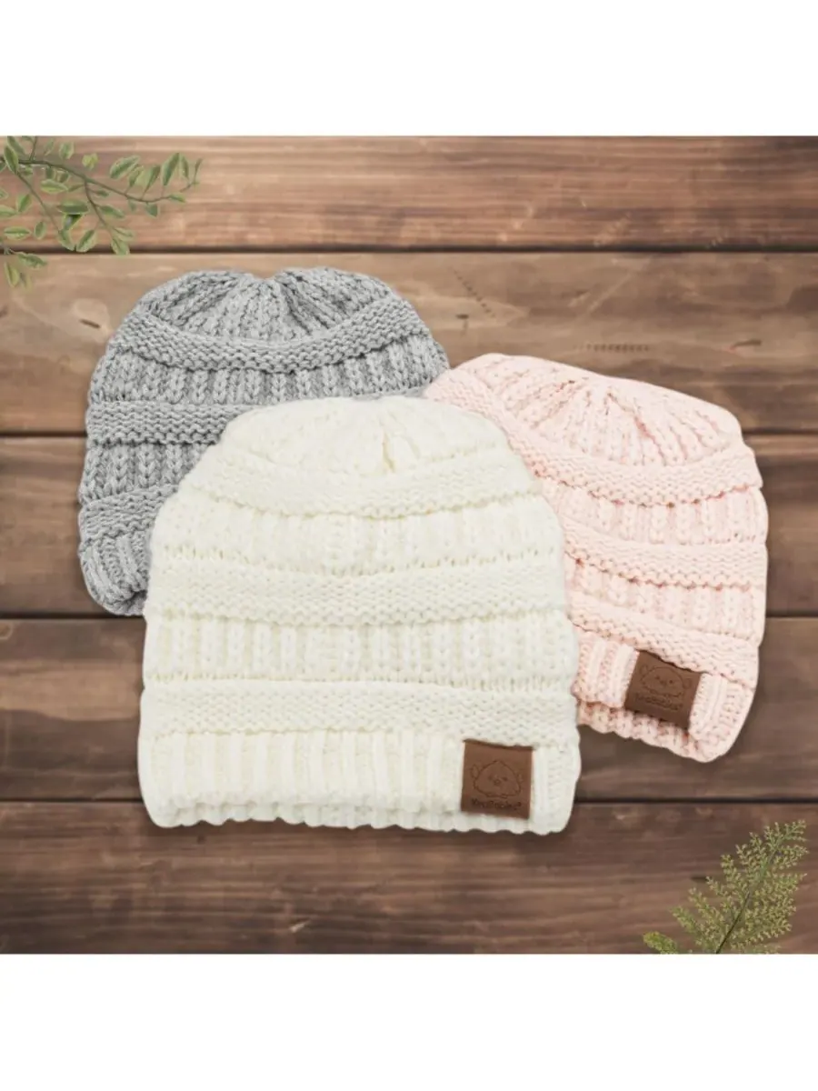 Набор из 3 детских шапочек Warmzy, шапочки для новорожденных, младенцев, малышей, мальчиков и — изображение 9 из 9