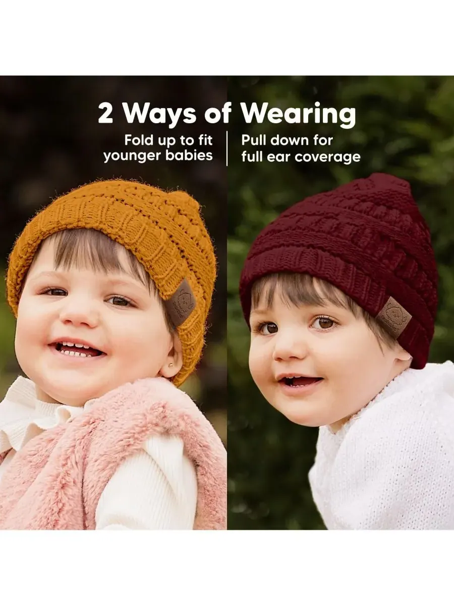Набор из 3 детских шапочек Warmzy, шапочки для новорожденных, младенцев, малышей, мальчиков и — изображение 3 из 9