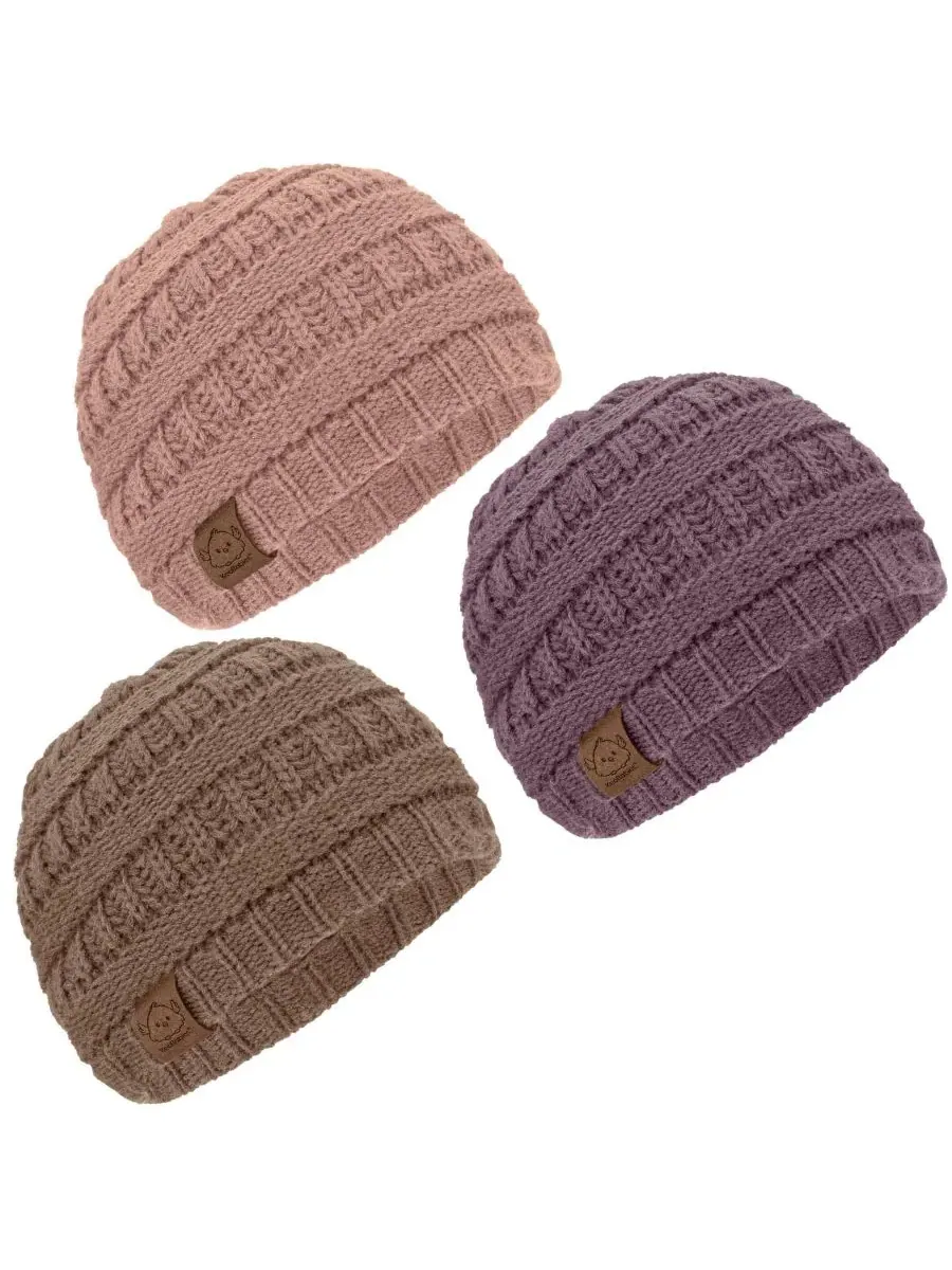 Набор из 3 детских шапочек Warmzy, шапочки для новорожденных, младенцев, малышей, мальчиков и — изображение 1 из 9, красный