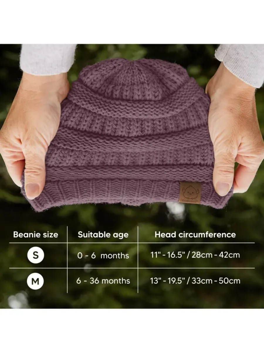 Набор из 3 детских шапочек Warmzy, шапочки для новорожденных, младенцев, малышей, мальчиков и — изображение 5 из 9, красный