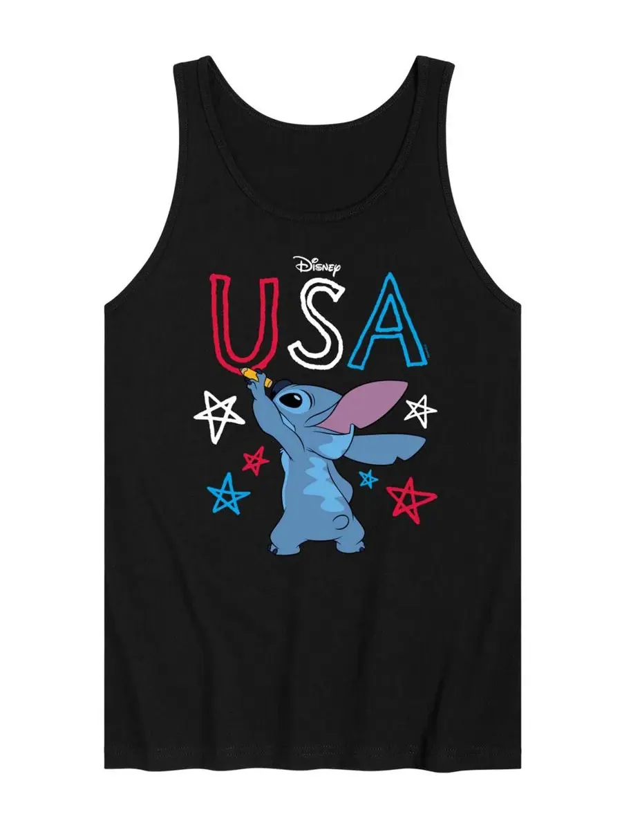Майка без рукавов с принтом Lilo USA Stitch Drawing AIRWAVES