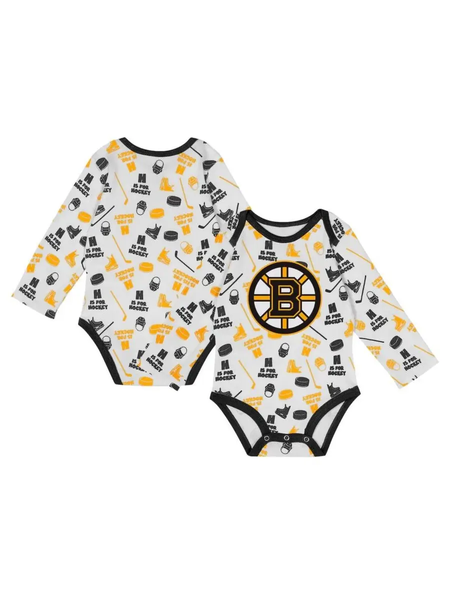 Детский боди с длинным рукавом с принтом Quick Learner Long Sleeve Bodysuit Outerstuff — изображение 1 из 3, белый