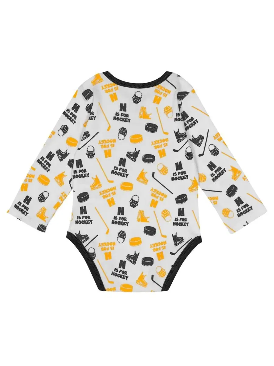 Детский боди с длинным рукавом с принтом Quick Learner Long Sleeve Bodysuit Outerstuff — изображение 3 из 3, белый