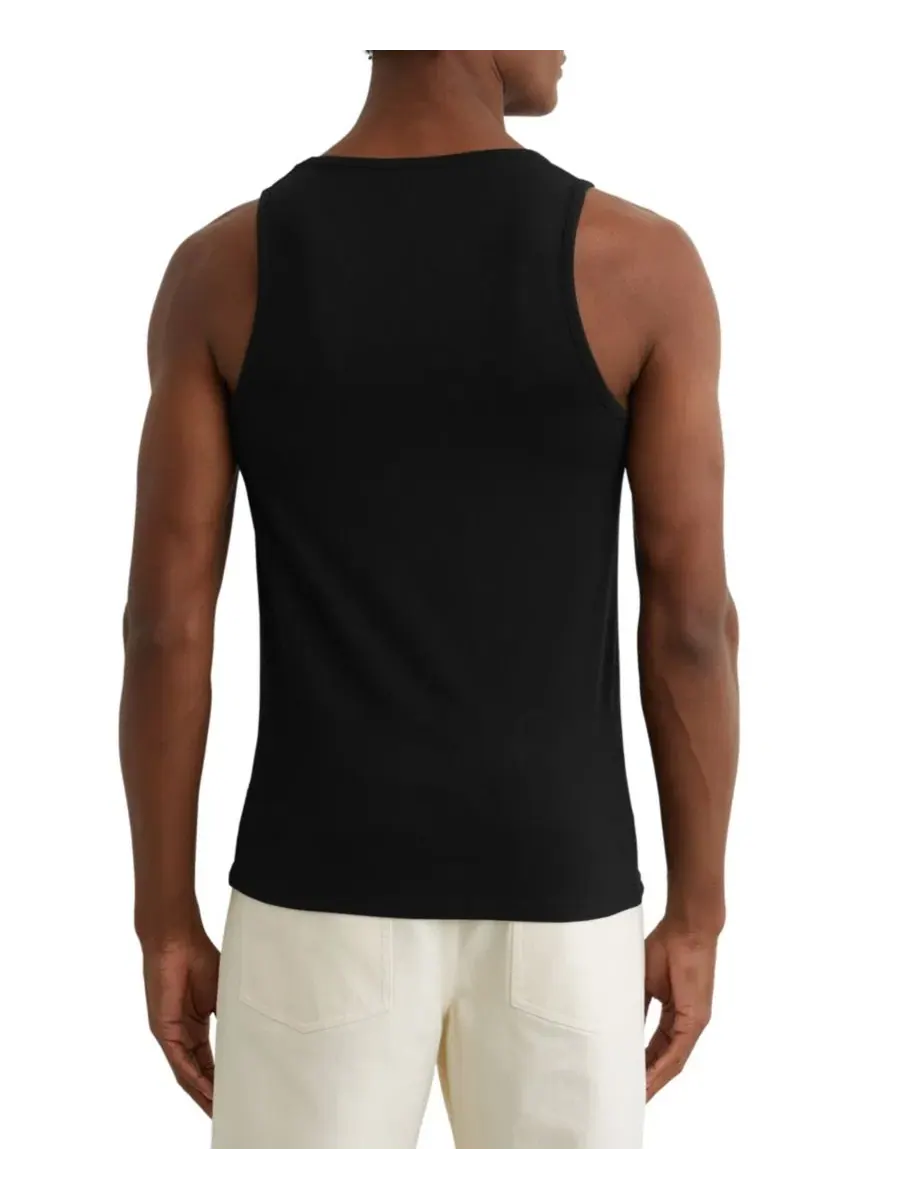 Мужская майка Vinnie Cotton Stretch REISS — изображение 4 из 5, черный