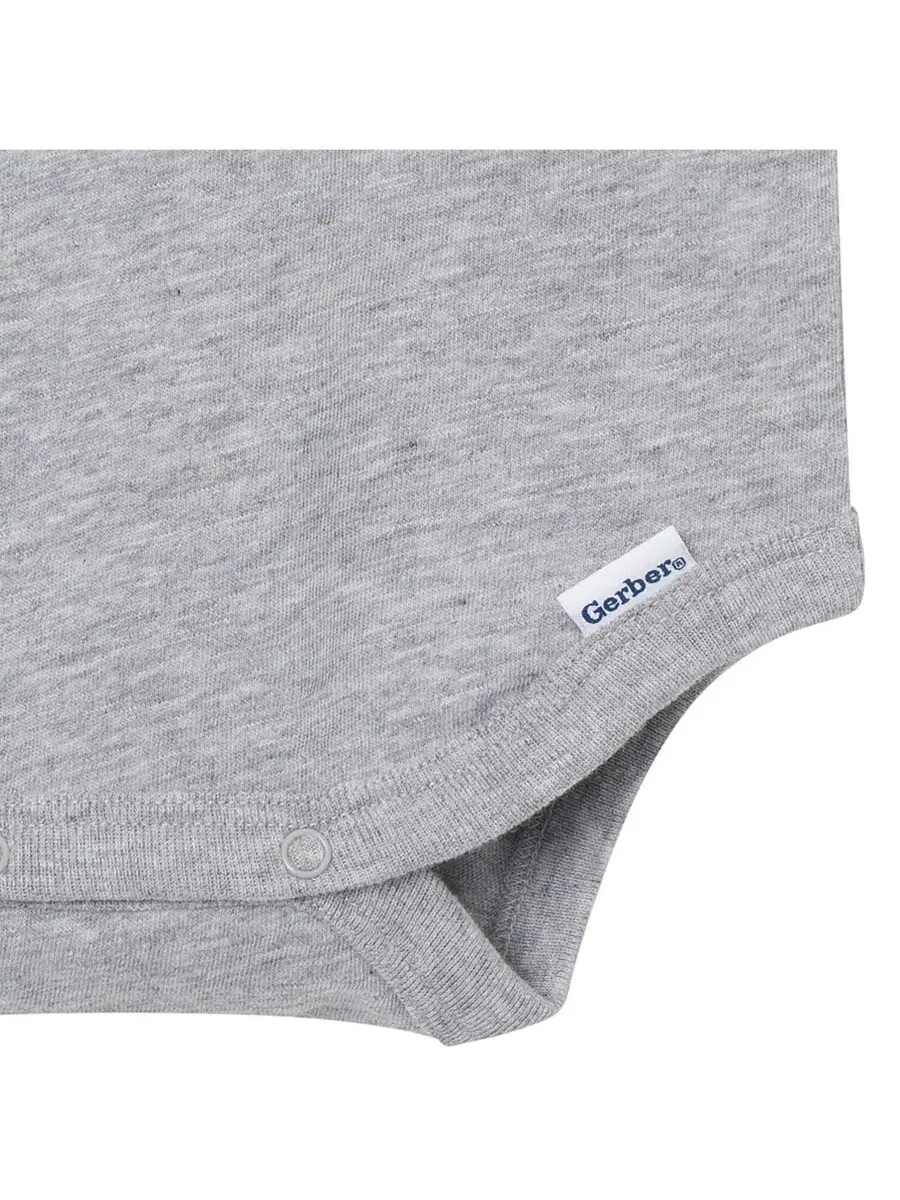 Поло-боди для младенца, с коротким рукавом Gerber — изображение 4 из 4, серый