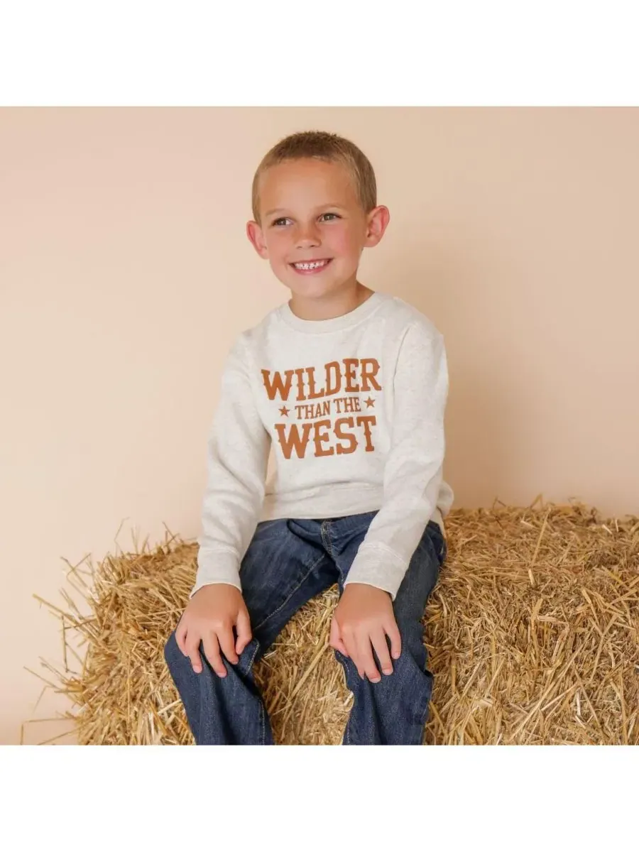 Свитшот Wilder Than the West Western Sweet Wink — изображение 3 из 3, серый
