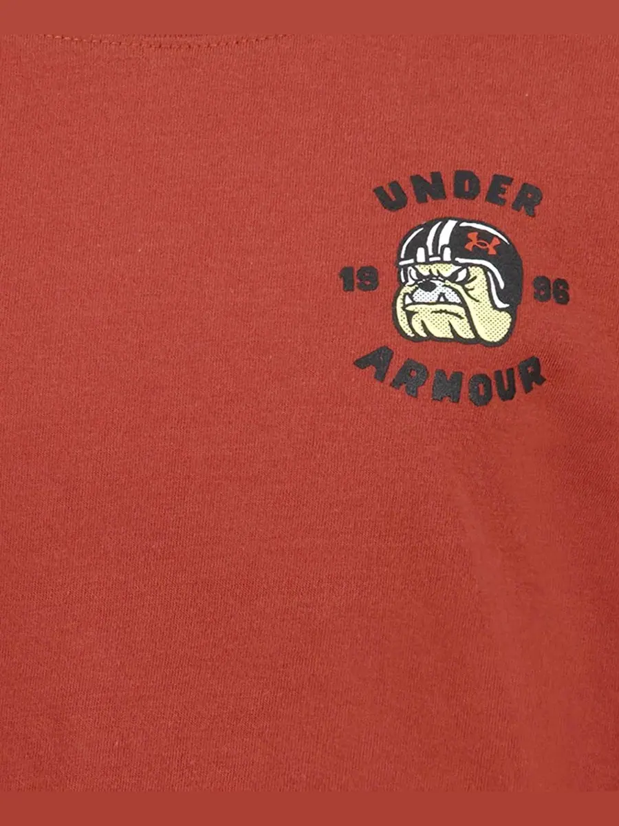 Детская футболка с длинным рукавом с принтом Under Armour — изображение 5 из 6, красный