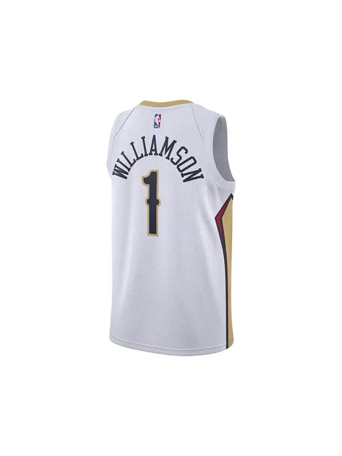 Мужская и женская баскетбольная майка New Orleans Pelicans Zion Williamson Swingman Nike — изображение 1 из 2, белый