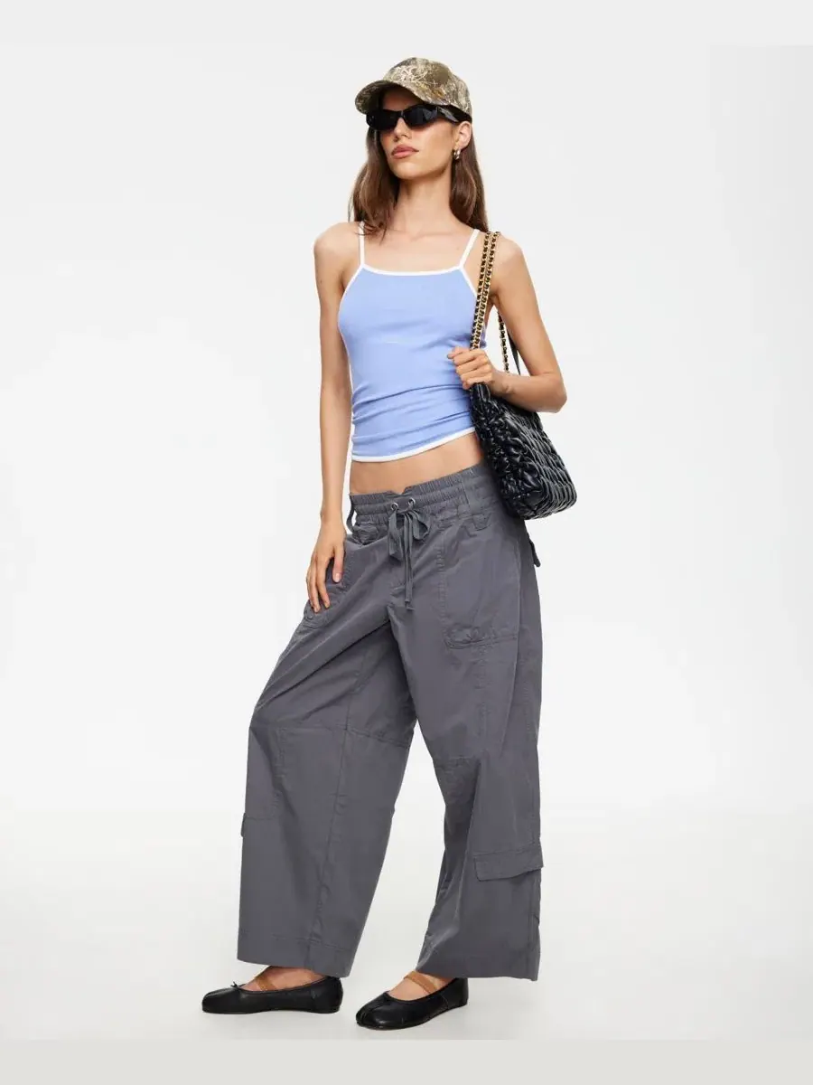 Топ без рукавов с квадратным вырезом Lioness Layover Pull-On Tank Top Lioness — изображение 8 из 10, синий