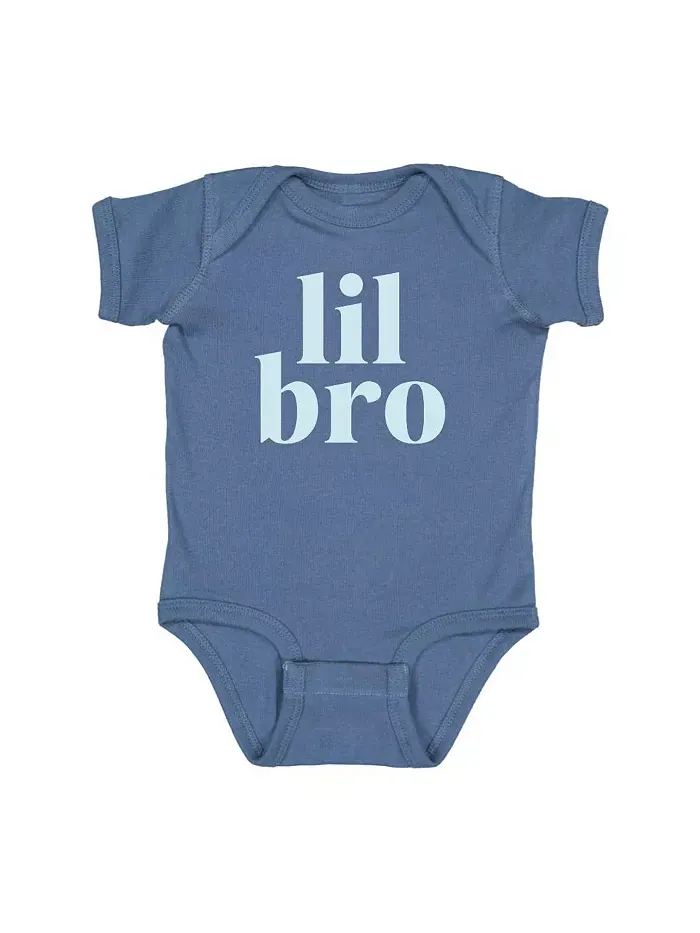 Боди с коротким рукавом для мальчиков Lil Bro Sweet Wink — изображение 1 из 7, синий