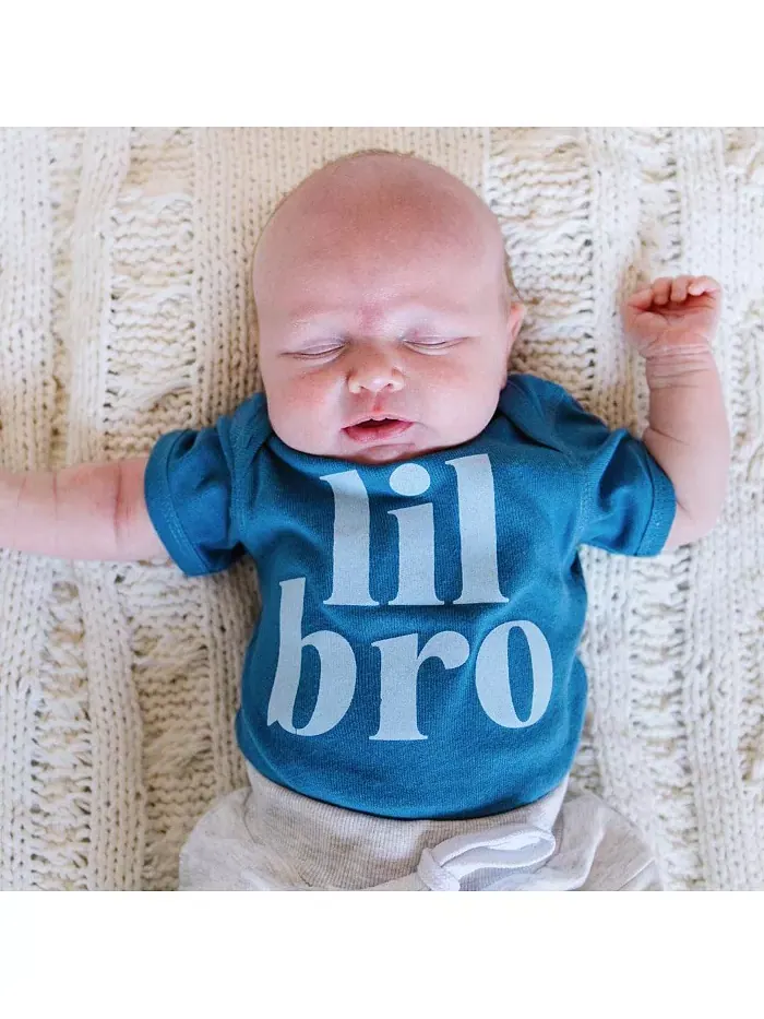 Боди с коротким рукавом для мальчиков Lil Bro Sweet Wink — изображение 2 из 7, синий