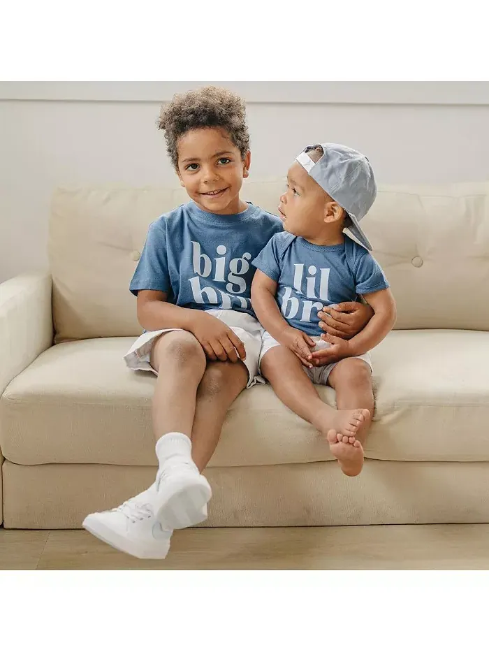 Боди с коротким рукавом для мальчиков Lil Bro Sweet Wink — изображение 3 из 7, синий