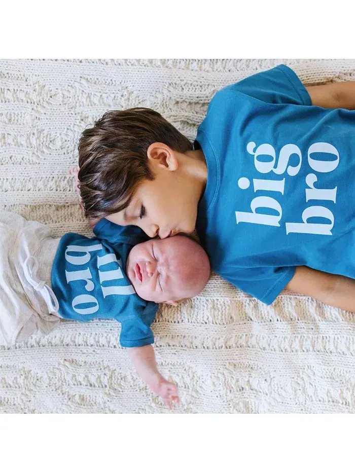 Боди с коротким рукавом для мальчиков Lil Bro Sweet Wink — изображение 7 из 7, синий