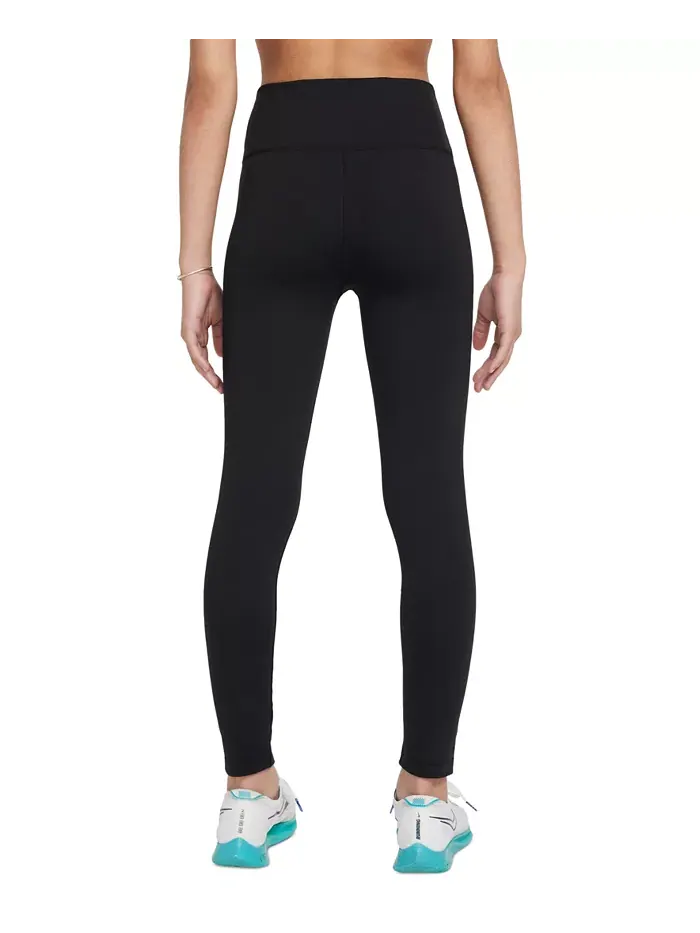 Девушки 7-20 One Dri-FIT Высокие Леггинсы Nike — изображение 2 из 4, черный