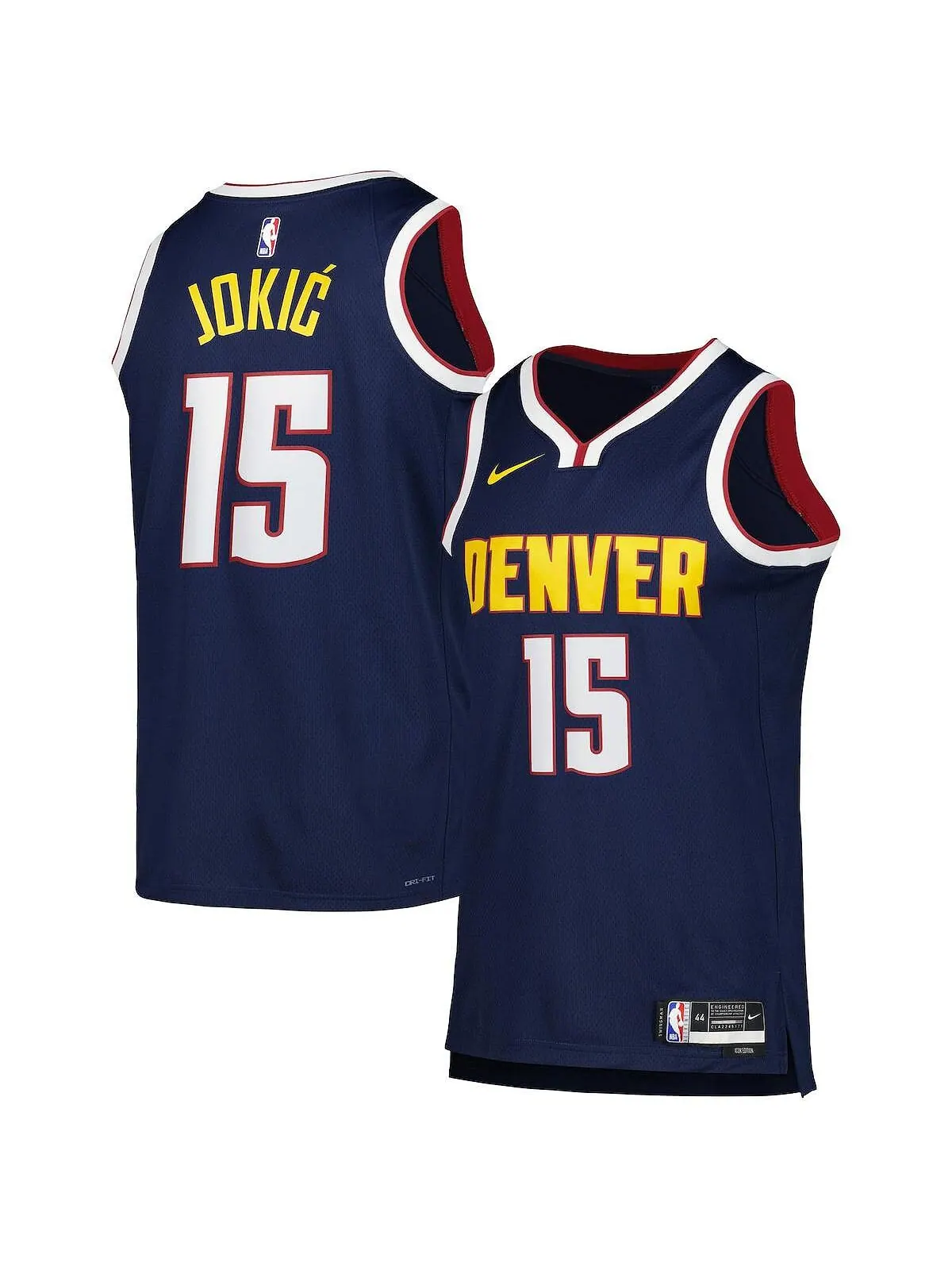 Мужская и женская футболка nikola jokic navy denver nuggets 2022/23 swingman — icon edition Nike — изображение 1 из 3