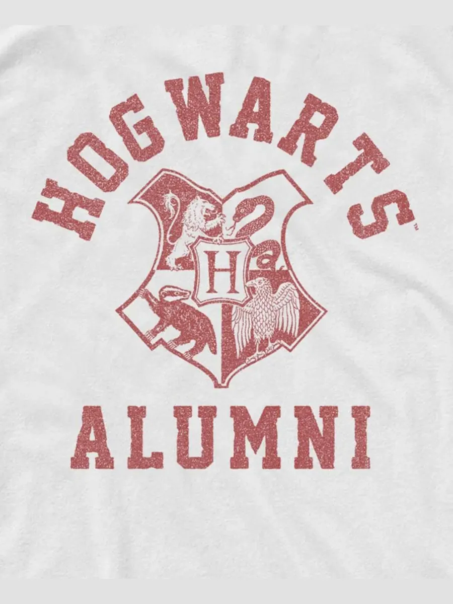 Мужская майка-безрукавка с принтом Harry Potter Hogwarts Alumni Crest Fifth Sun — изображение 3 из 3, белый