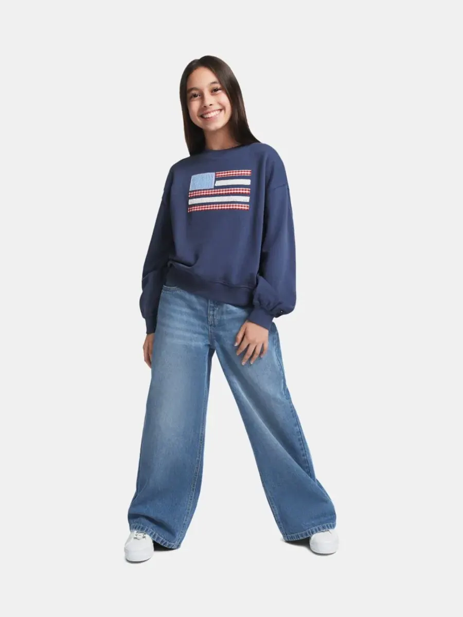 Свитшот с длинным рукавом Tommy Hilfiger — изображение 2 из 8, голубика