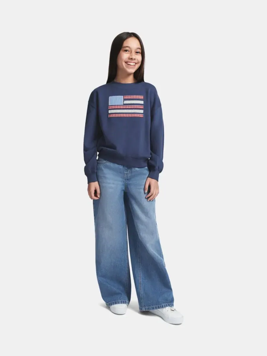 Свитшот с длинным рукавом Tommy Hilfiger — изображение 3 из 8, голубика