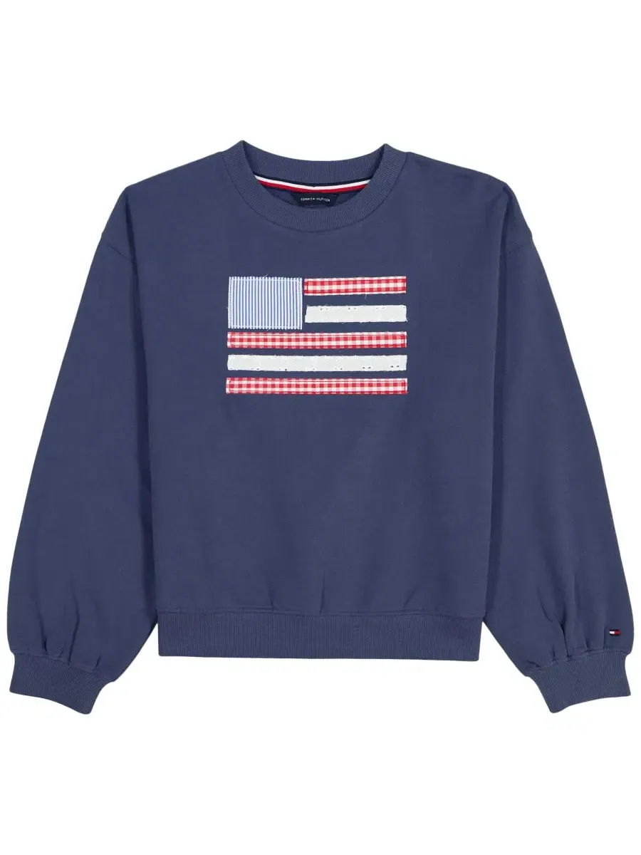 Свитшот с длинным рукавом Tommy Hilfiger — изображение 5 из 8, голубика