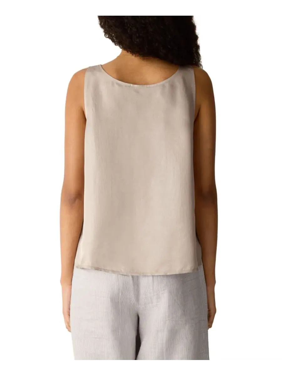 Топ без рукавов с круглым вырезом Eileen Fisher — изображение 4 из 4, пшеница