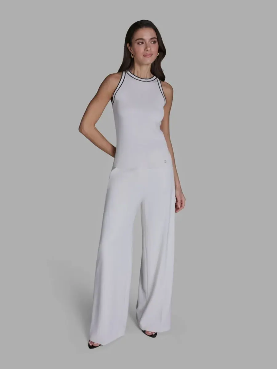 Женская майка без рукавов с круглым вырезом BCBG — изображение 2 из 5, белый/черный
