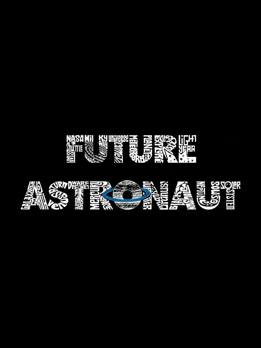 Мужская майка с принтом Future Astronaut LA Pop Art — изображение 4 из 4, черный